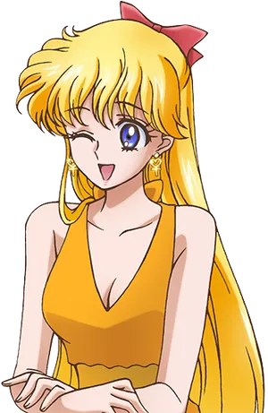 Sailor Venus Anime Portrait PNG Image