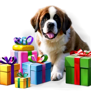 Saint Bernard Birthday Party Png Qsg90 PNG Image