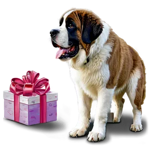 Saint Bernard Birthday Party Png Ycc PNG Image