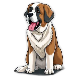 Saint Bernard In Cartoon Style Png 06252024 PNG Image