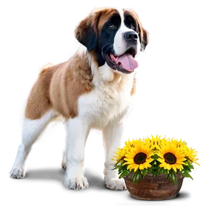 Saint Bernard In Summer Png Ity96 PNG Image