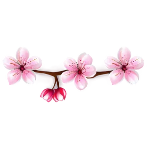 Sakura Flower Art Png Pfe PNG Image