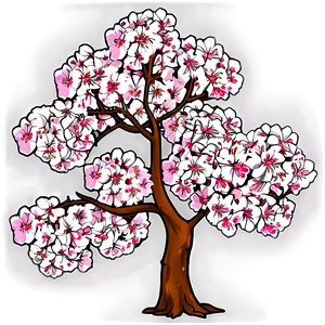 Sakura Tree In Digital Art Png Msc26 PNG Image