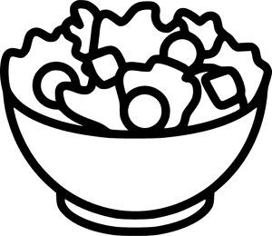 Black And White Clipart Salad - Salad Clipart Black And White, HD Png Download PNG image with transparent background
