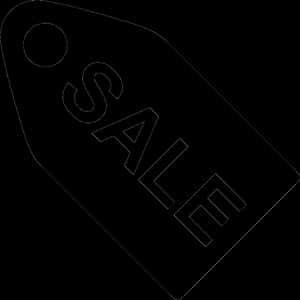 Sale Tag Outline PNG with transparent background