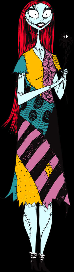 Sally Nightmare Before Christmas Artwork PNG image with transparent background