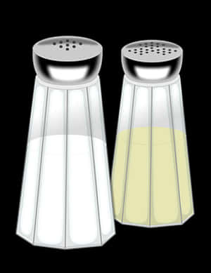 Saltand Pepper Shakers Vector Illustration PNG image with transparent background