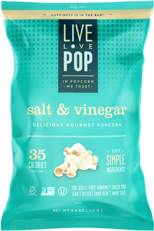 Saltand Vinegar Popcorn Bag PNG with transparent background