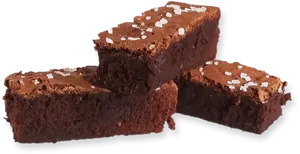 Salted Chocolate Brownies PNG Image