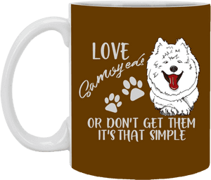 Love Samoyed Or Don't Get Them Samoyed Mugs - Beer Stein, HD Png Download PNG
