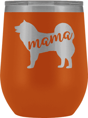 Samoyed Mama Wine Tumbler With Lid, Dog Mom 12oz Wine, HD Png Download PNG