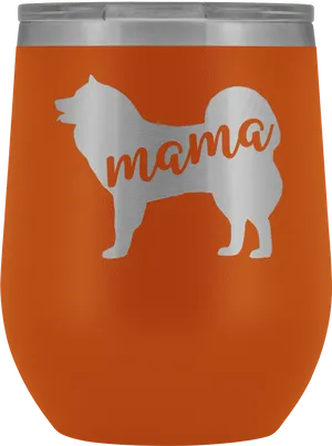 Samoyed Mama Engraved Tumbler PNG Image