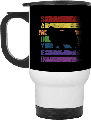 Retro Samoyed With Classic Style Mug - Grizzly Bear, HD Png Download PNG