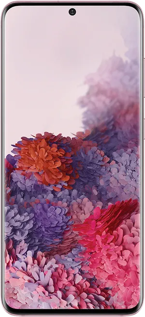 Samsung Galaxy Floral Display PNG Image