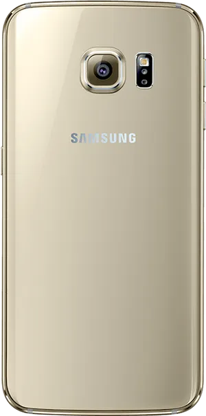 Samsung Gold Smartphone Back View PNG Image