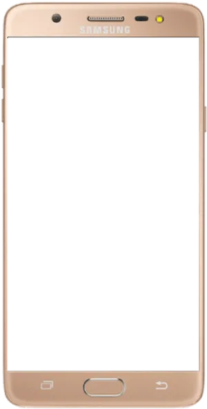 Samsung Gold Smartphone Display PNG Image