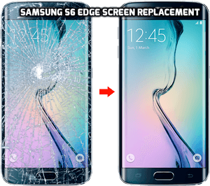Samsung Galaxy S4 Screen Replacement London Uk - Black Samsung Galaxy S6 Edge, HD Png Download PNG