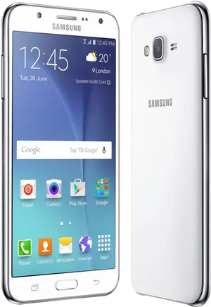 Samsung Smartphone Frontand Back View PNG Image