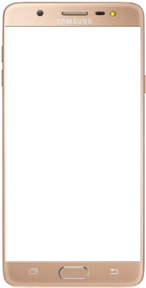 Samsung Smartphone Golden Frame PNG Image