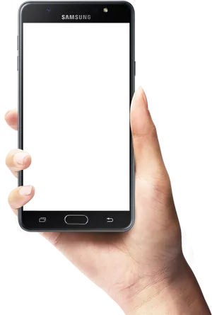 Samsung Smartphonein Hand PNG Image