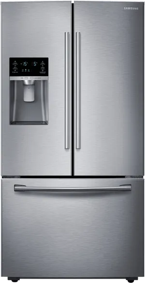 Samsung Stainless Steel French Door Refrigerator PNG Image