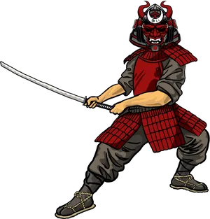 Samurai_ Warrior_ Stance PNG Image