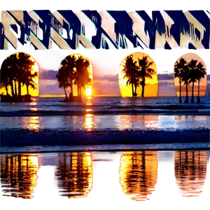 San Diego Beach Sunset Png Nmo66 PNG Image