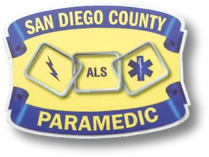 San Diego County Paramedic Badge PNG Image