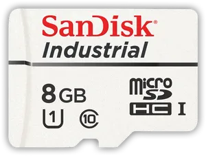 San Disk Industrial8 G B Micro S D Card PNG Image