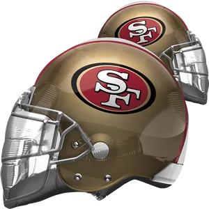 San Francisco49ers Football Helmets PNG Image