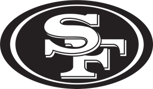 San Francisco49ers Logo Blackand White PNG Image