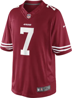 San Francisco49ers Number7 Jersey PNG Image