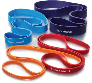Sanctband Resistance Bands Assorted Colors PNG with transparent background