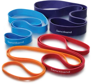 Sanctband Resistance Bands Assorted Colors PNG Image