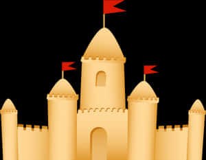 Sand Castle Illustration PNG with transparent background