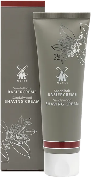 Sandalwood Shaving Cream Tubeand Packaging PNG Image