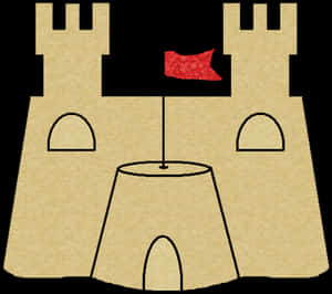 Sandcastle Graphic Illustration PNG image with transparent background