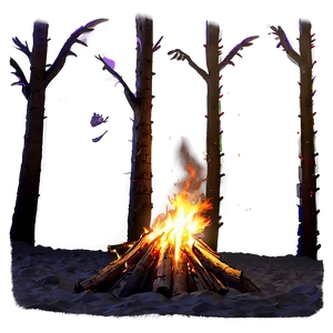 Sandy Beach Bonfire Night Png Cjl PNG Image