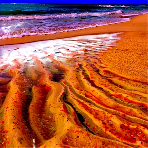 Sandy Shoreline Waves Png Jcs33 PNG Image