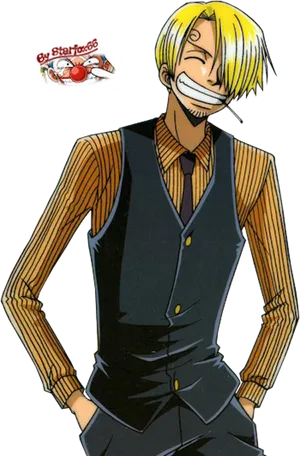 Sanji One Piece Anime Character PNG Image