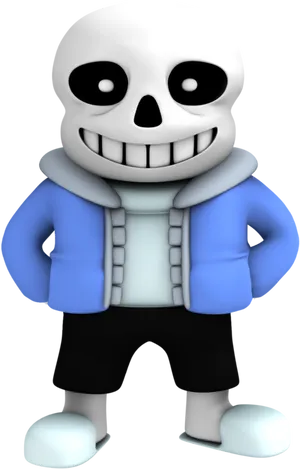 Sans Undertale Character3 D Model PNG Image