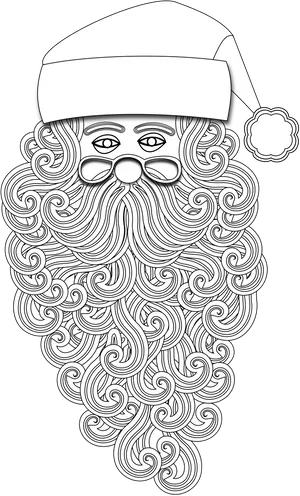 Santa Claus Beard Illustration PNG Image