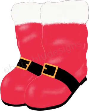 Santa Claus Boots Illustration PNG Image