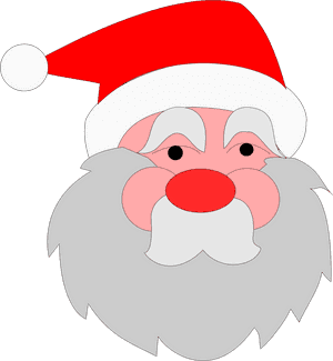 Santa Claus Cartoon Portrait PNG image with transparent background