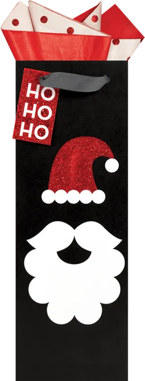 Santa Claus Costume Beardand Hat Design PNG Image