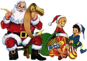 Santa_ Elves_ Holiday_ Celebration PNG Image