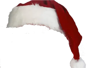 Santa Hat Black Background PNG Image