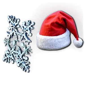 Santa Hat With Snowflakes Png Cka PNG Image