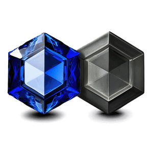 Sapphire Hexagon Gem PNG xne75 PNG image with transparent background