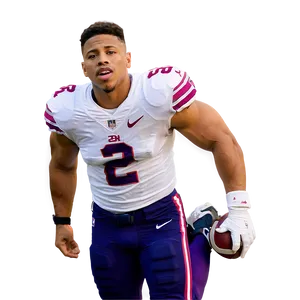 Saquon Barkley Game-winning Pose Png Jsc PNG Image